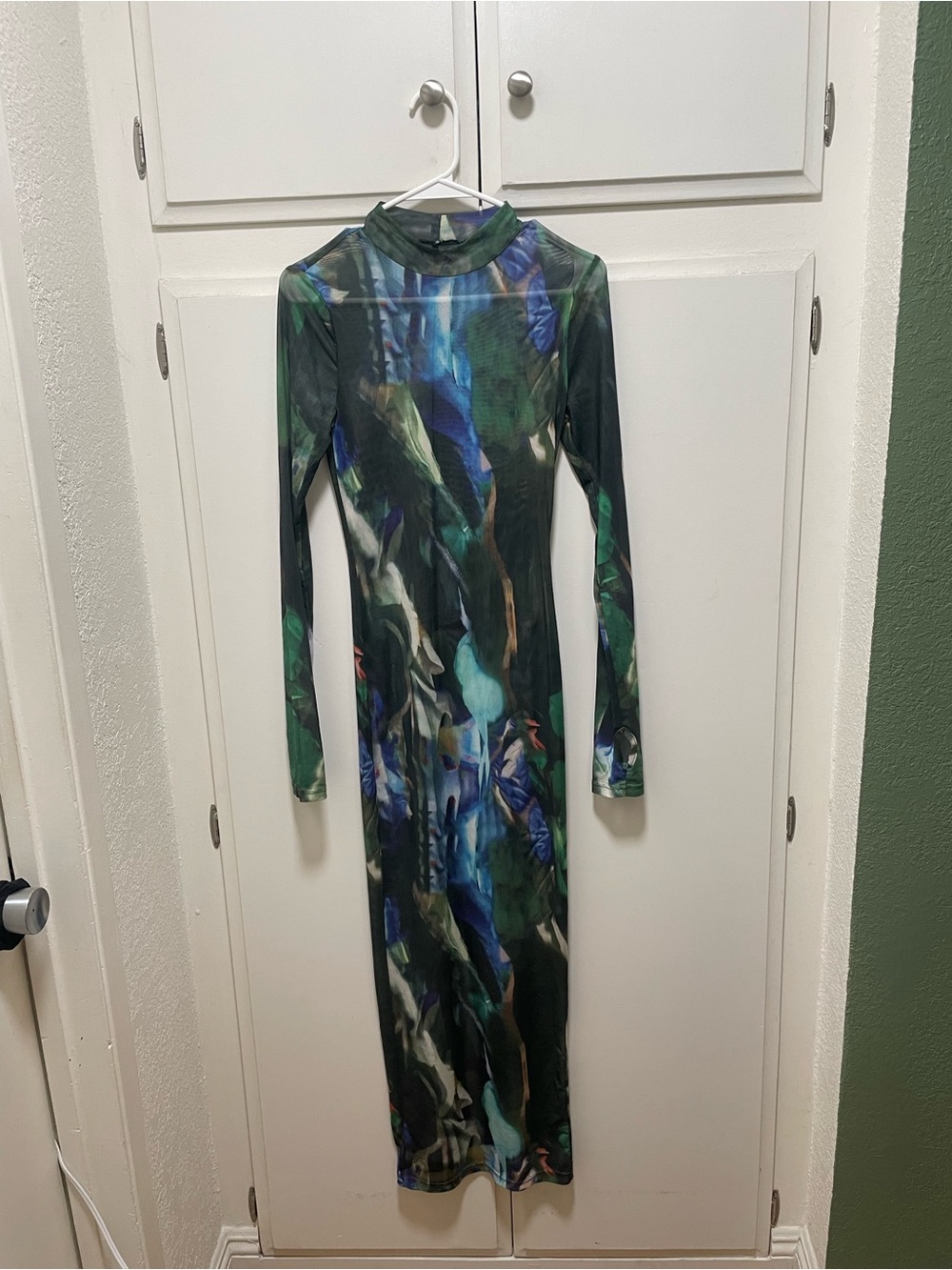 Revolve By.DYLN Mesh Long Sleeve Dress